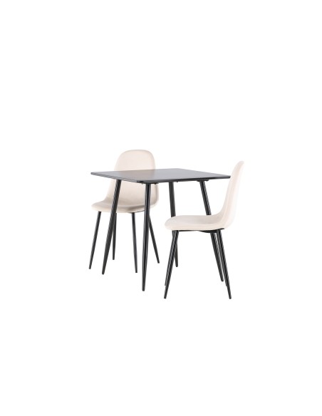 Matgrupp Polar med Polar matstolar, 75 × 75 cm