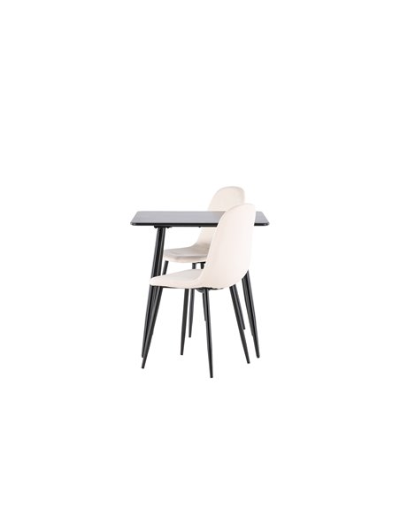 Matgrupp Polar med Polar matstolar, 75 × 75 cm