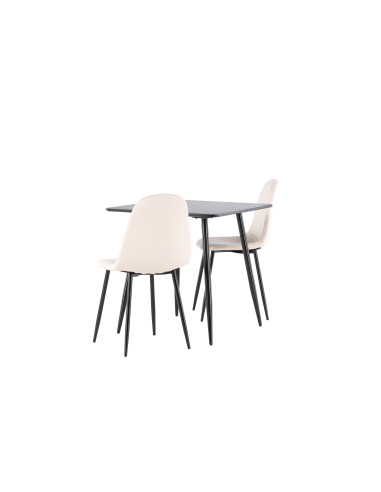 Matgrupp Polar med Polar matstolar, 75 × 75 cm