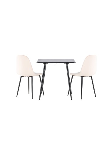 Matgrupp Polar med Polar matstolar, 75 × 75 cm