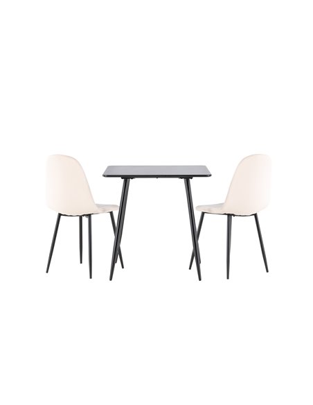 Matgrupp Polar med Polar matstolar, 75 × 75 cm