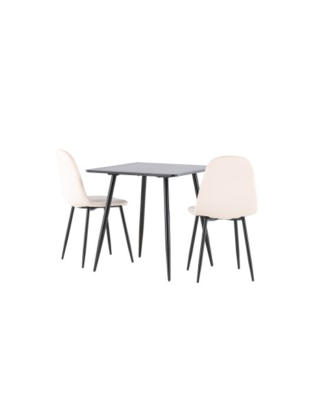 Matgrupp Polar med Polar matstolar, 75 × 75 cm