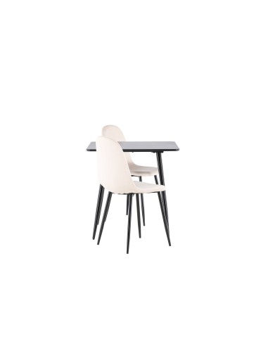 Matgrupp Polar med Polar matstolar, 75 × 75 cm