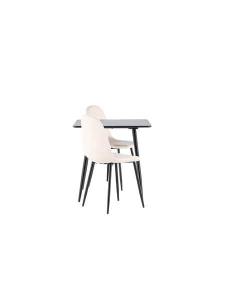 Matgrupp Polar med Polar matstolar, 75 × 75 cm