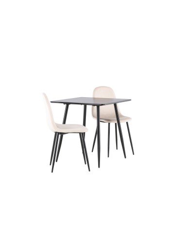 Matgrupp Polar med Polar matstolar, 75 × 75 cm