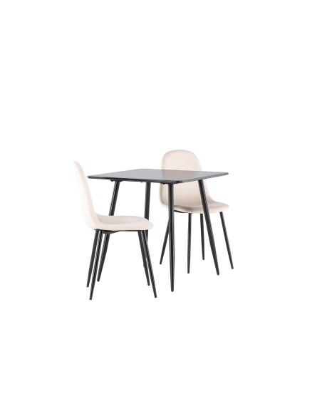 Matgrupp Polar med Polar matstolar, 75 × 75 cm