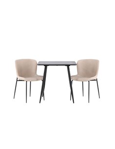 Matgrupp Polar med Modesto matstolar, 75 × 75 cm