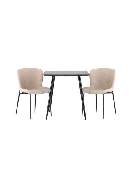 Matgrupp Polar med Modesto matstolar, 75 × 75 cm