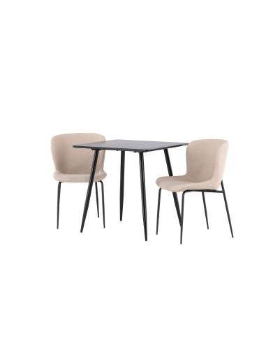 Matgrupp Polar med Modesto matstolar, 75 × 75 cm