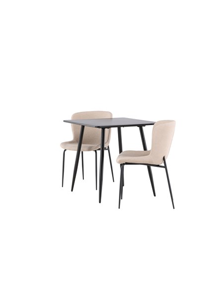 Matgrupp Polar med Modesto matstolar, 75 × 75 cm