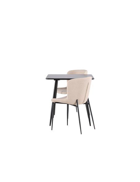 Matgrupp Polar med Modesto matstolar, 75 × 75 cm