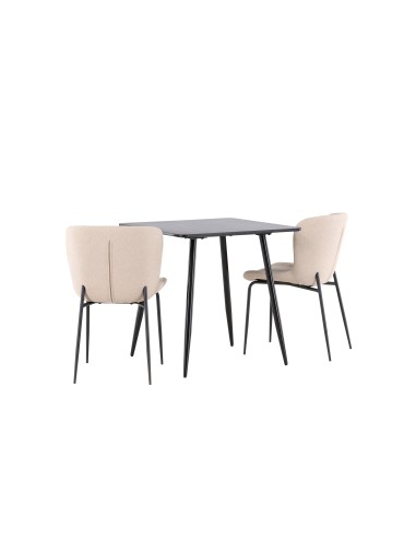 Matgrupp Polar med Modesto matstolar, 75 × 75 cm