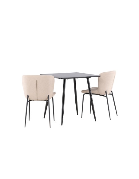Matgrupp Polar med Modesto matstolar, 75 × 75 cm