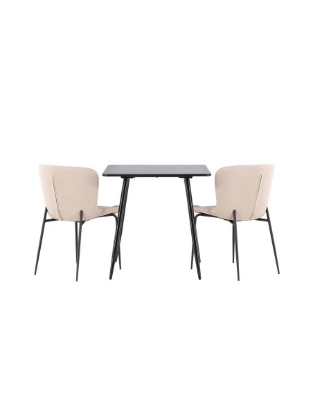 Matgrupp Polar med Modesto matstolar, 75 × 75 cm