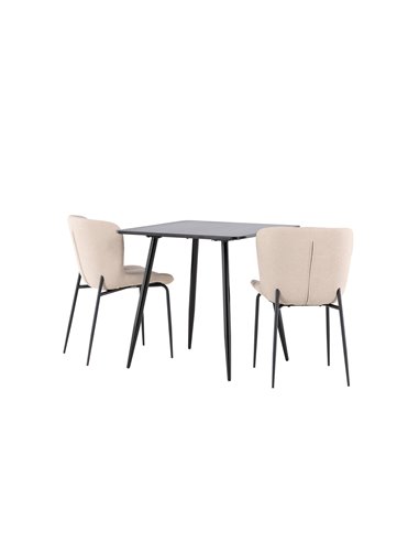 Matgrupp Polar med Modesto matstolar, 75 × 75 cm