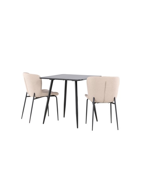 Matgrupp Polar med Modesto matstolar, 75 × 75 cm