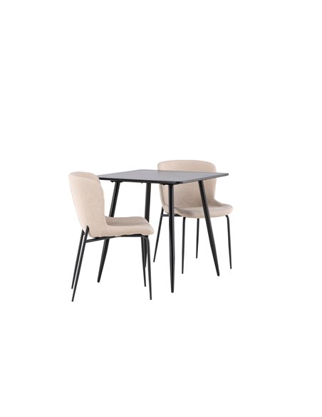 Matgrupp Polar med Modesto matstolar, 75 × 75 cm