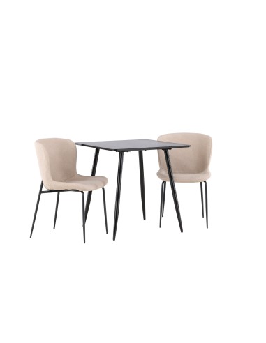 Matgrupp Polar med Modesto matstolar, 75 × 75 cm