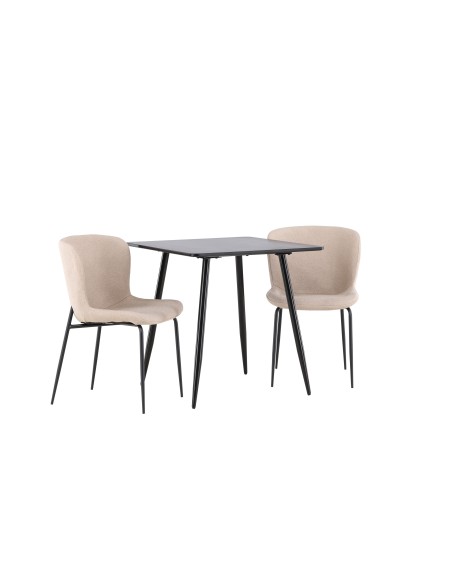 Matgrupp Polar med Modesto matstolar, 75 × 75 cm