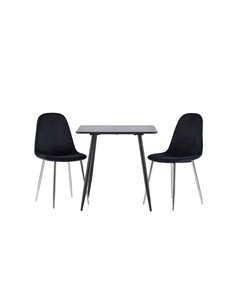Matgrupp Polar med Polar matstolar, 75 × 75 cm