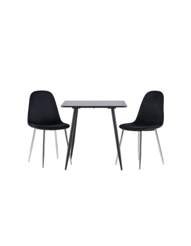 Matgrupp Polar med Polar matstolar, 75 × 75 cm
