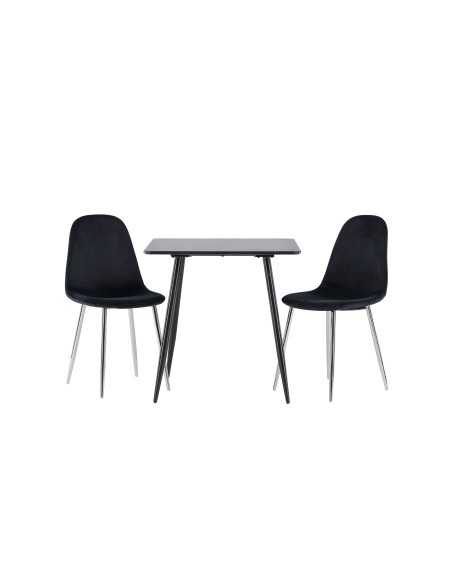 Matgrupp Polar med Polar matstolar, 75 × 75 cm