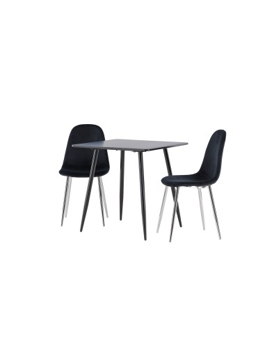 Matgrupp Polar med Polar matstolar, 75 × 75 cm