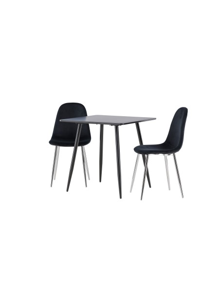 Matgrupp Polar med Polar matstolar, 75 × 75 cm