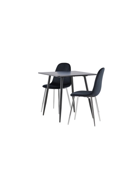 Matgrupp Polar med Polar matstolar, 75 × 75 cm