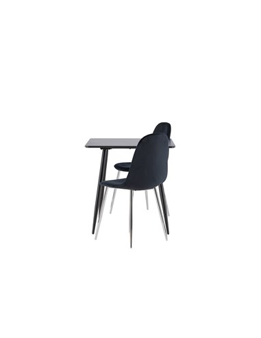 Matgrupp Polar med Polar matstolar, 75 × 75 cm