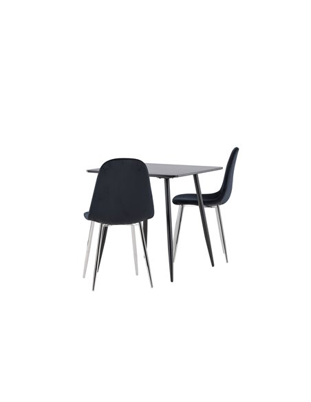 Matgrupp Polar med Polar matstolar, 75 × 75 cm