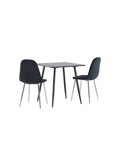 Matgrupp Polar med Polar matstolar, 75 × 75 cm