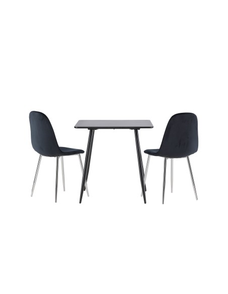 Matgrupp Polar med Polar matstolar, 75 × 75 cm