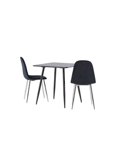 Matgrupp Polar med Polar matstolar, 75 × 75 cm