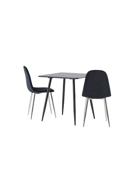 Matgrupp Polar med Polar matstolar, 75 × 75 cm