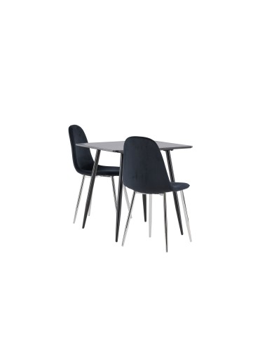 Matgrupp Polar med Polar matstolar, 75 × 75 cm