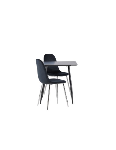 Matgrupp Polar med Polar matstolar, 75 × 75 cm