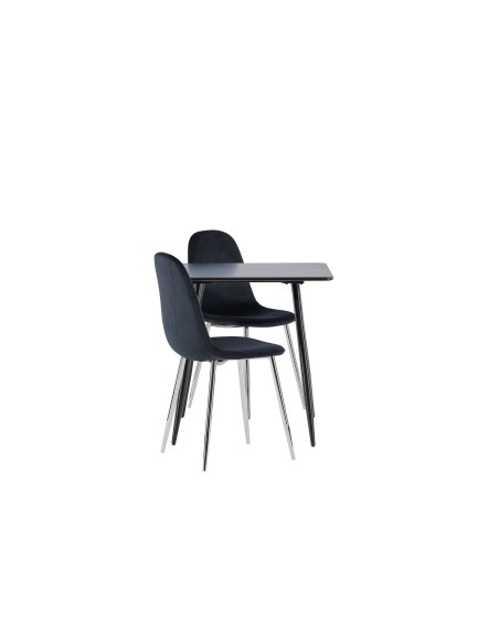 Matgrupp Polar med Polar matstolar, 75 × 75 cm
