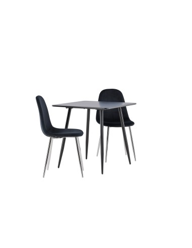 Matgrupp Polar med Polar matstolar, 75 × 75 cm