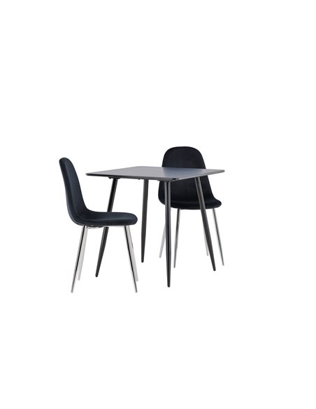Matgrupp Polar med Polar matstolar, 75 × 75 cm
