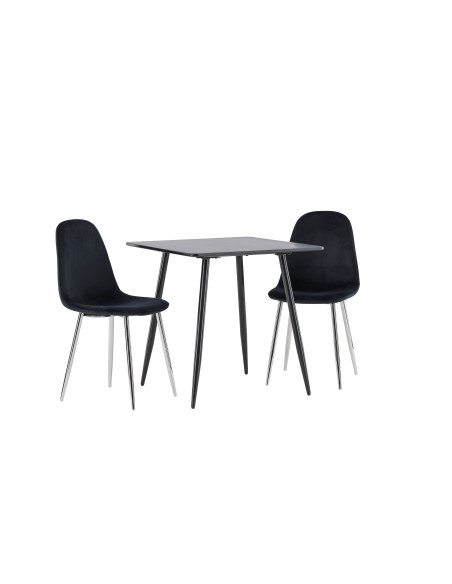 Matgrupp Polar med Polar matstolar, 75 × 75 cm