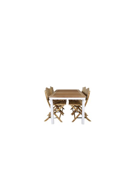 Matgrupp Panama med Cane matstolar, 152 × 90 cm