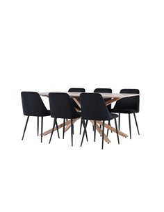 Matgrupp Piazza med Night matstolar, 180 × 90 cm 2
