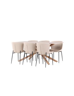 Matgrupp Piazza med Modesto matstolar, 180 × 90 cm 2