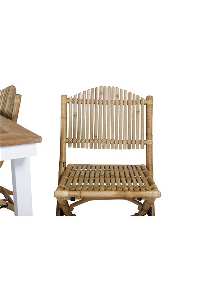Matgrupp Panama med Cane matstolar, 152 × 90 cm