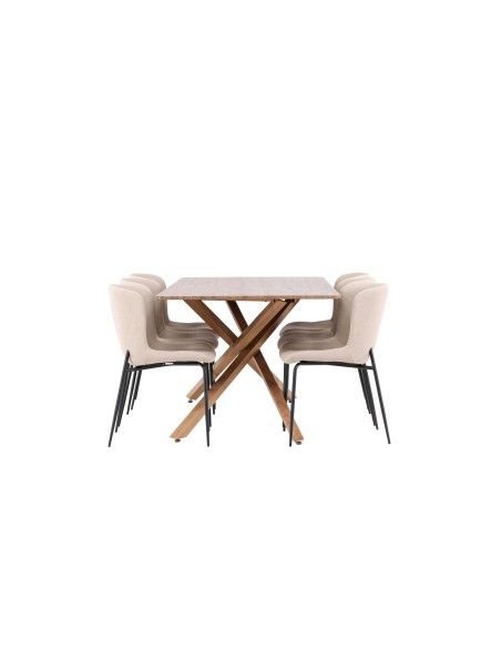 Matgrupp Piazza med Modesto matstolar, 180 × 90 cm