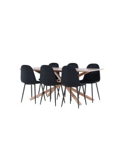 Matgrupp Piazza med Polar matstolar, 180 × 90 cm 2