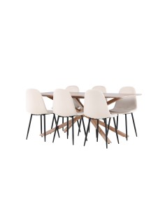 Matgrupp Piazza med Polar matstolar, 180 × 90 cm 2