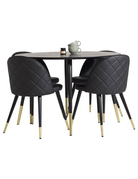 Matgrupp Dipp med Velvet matstolar