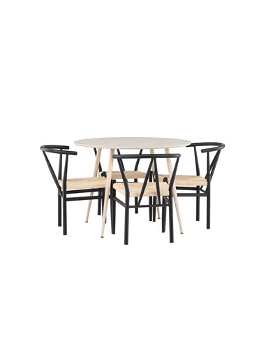 Matgrupp Plaza med Alfons matstolar